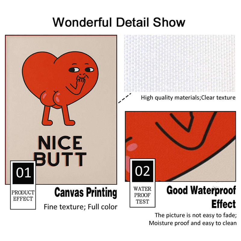 funny bathroom wall art canvas print, view 5 - MRSLM