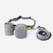 reflective hands-free dog leash with waist belt, view 2 - MRSLM