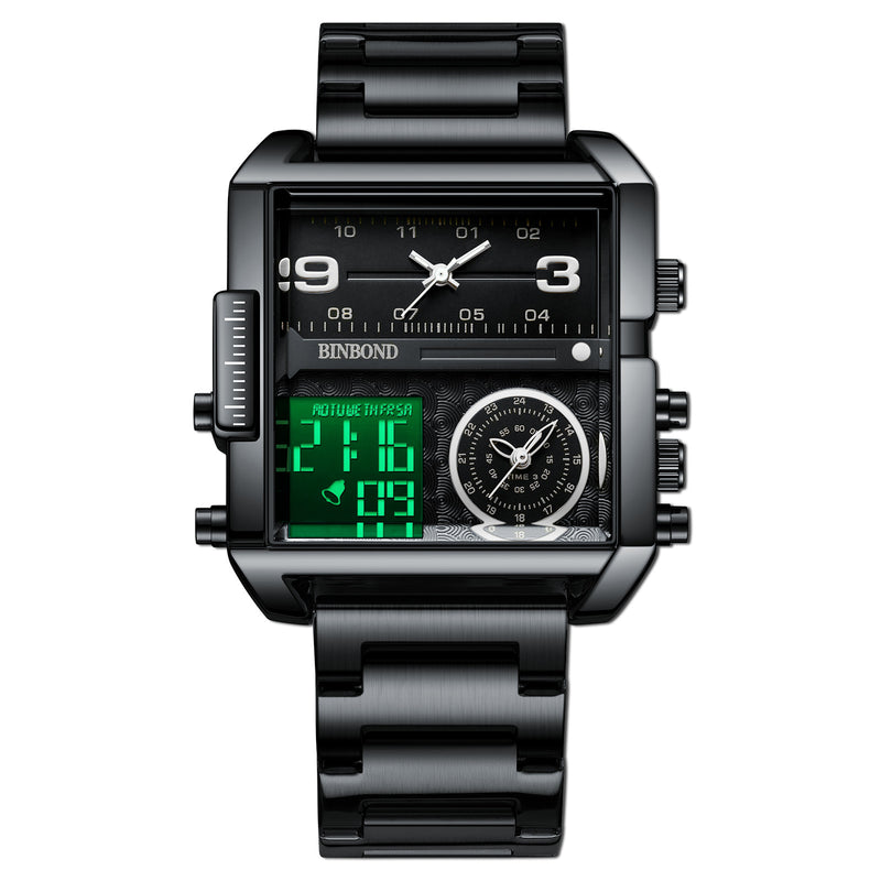 men's large dial quartz watch, view 2 - MRSLM