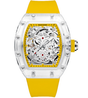 transparent barrel skeleton automatic watch, view 7 - MRSLM
