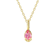 Red corundum double stone silver pendant, view 4 - MRSLM