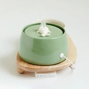 ceramic cat water fountain, view 7 - MRSLM
