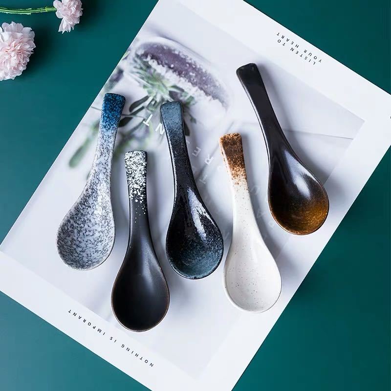 japanese ceramic soup spoon, view 7 - MRSLM