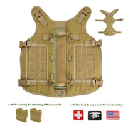 adjustable dog tactical harness vest, view 5 - MRSLM