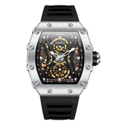 men's sports automatic silicone watch, view 4 - MRSLM