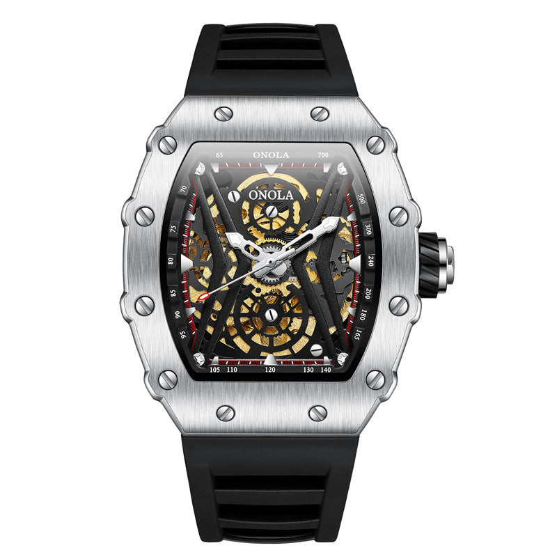 men's sports automatic silicone watch, view 4 - MRSLM