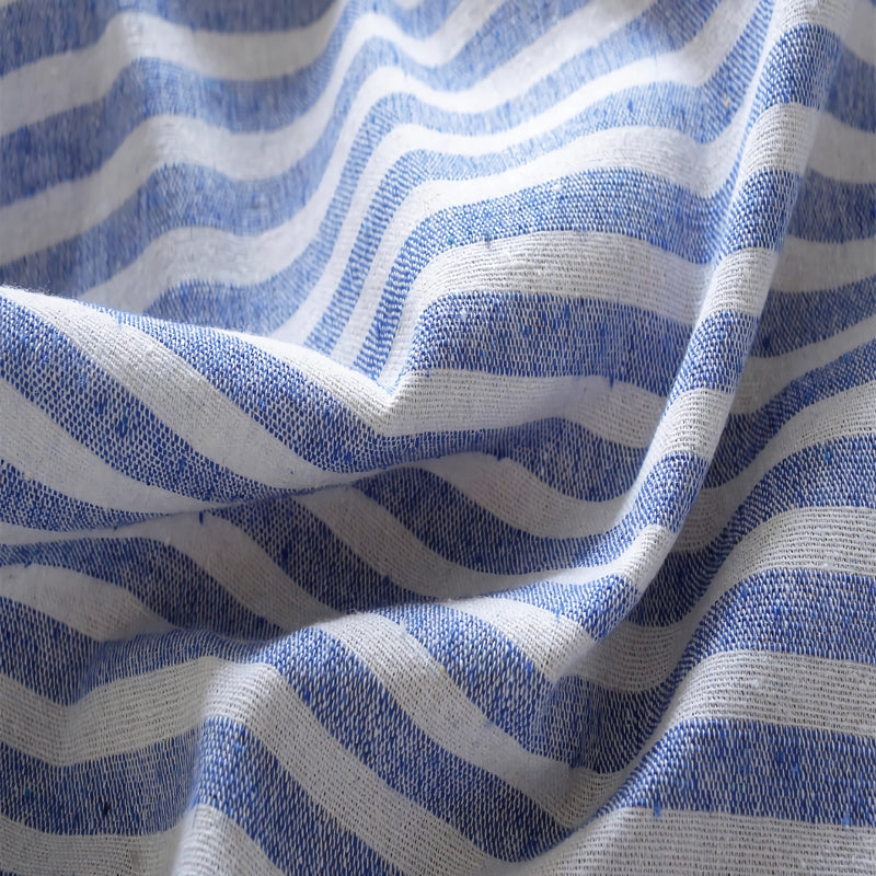 striped cotton linen tablecloth, view 6 - MRSLM