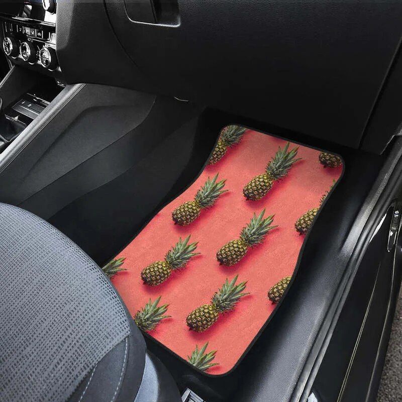 pastel pineapple pink car floor mats, view 5 - MRSLM