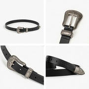 Elegant genuine leather women's belt, view 7 - MRSLM