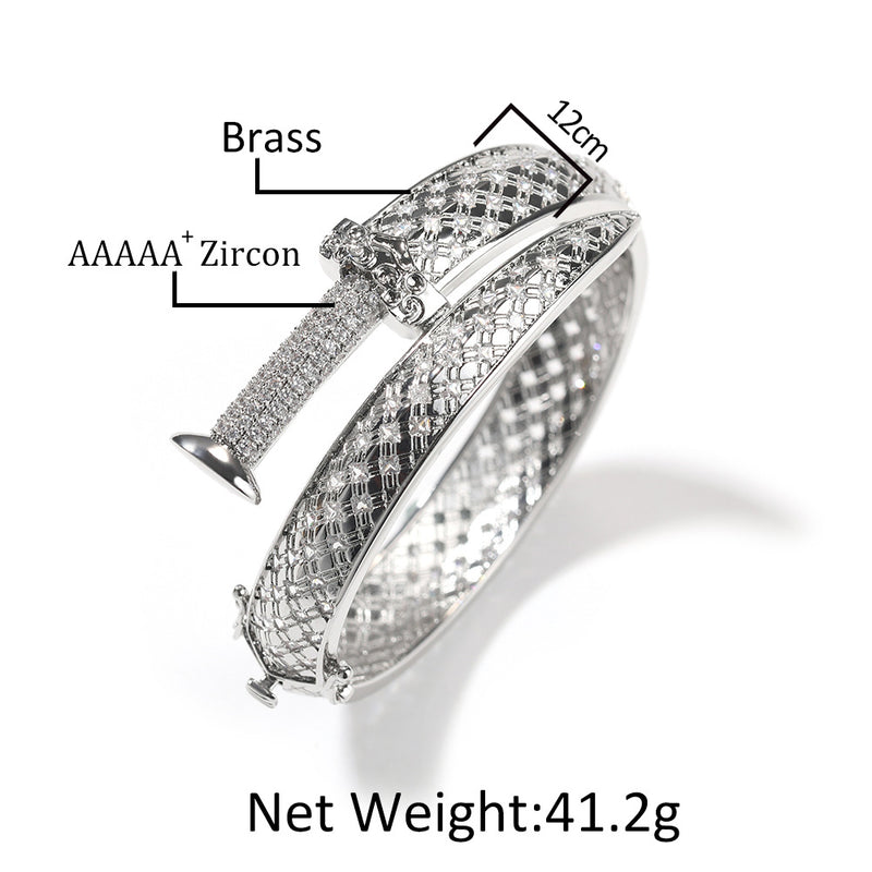men's sword bracelet, view 3 - MRSLM