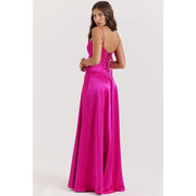 lace-up formal dress, view 18 - MRSLM