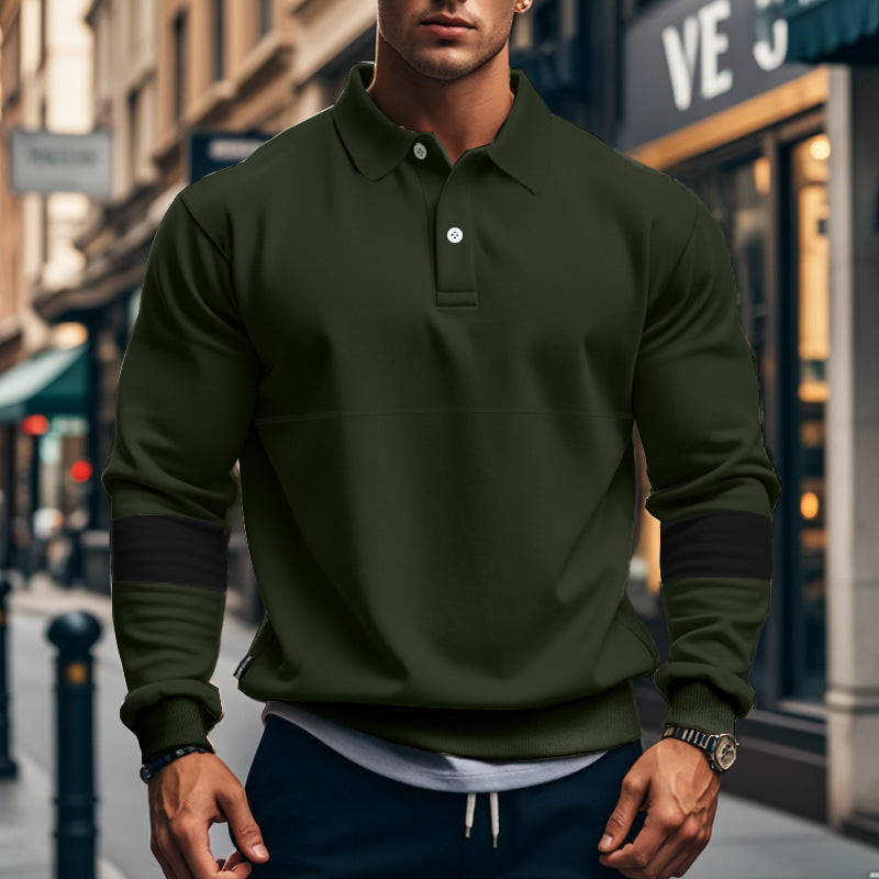men's long-sleeved polo shirt, view 4 - MRSLM