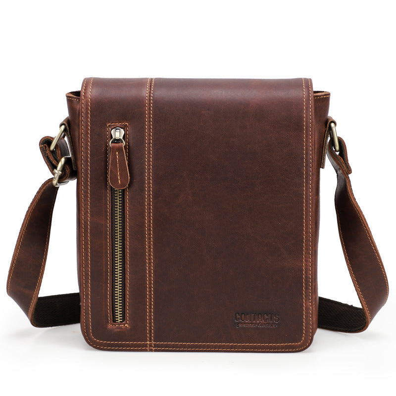 men's leather crossbody bag, view 4 - MRSLM