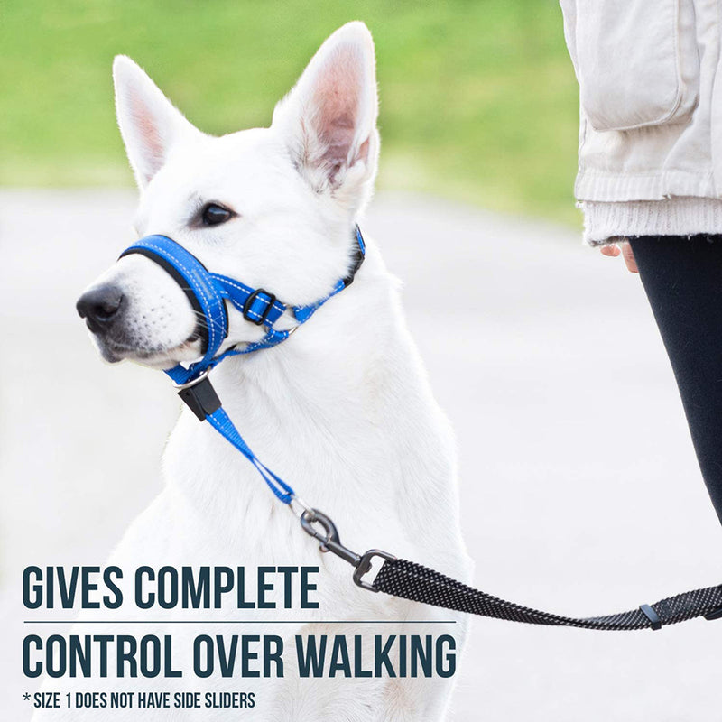 reflective dog muzzle and leash set, view 7 - MRSLM