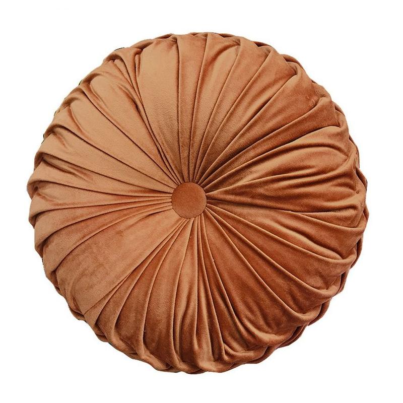 round velvet throw pillow, view 4 - MRSLM