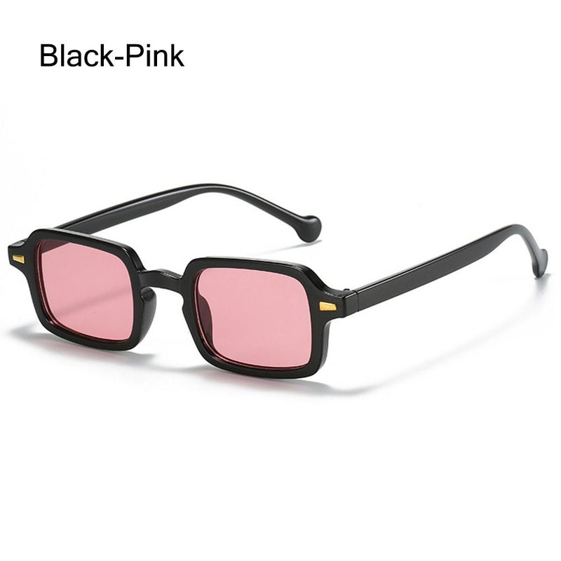 Retro rivet gradient square sunglasses, view 2 - MRSLM