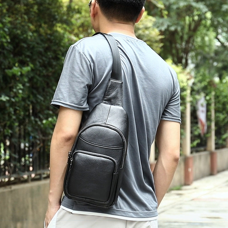 men's leather chest bag, view 2 - MRSLM