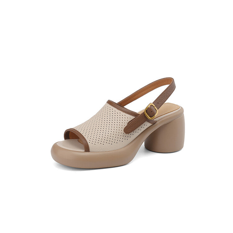sheepskin platform sandals, view 2 - MRSLM