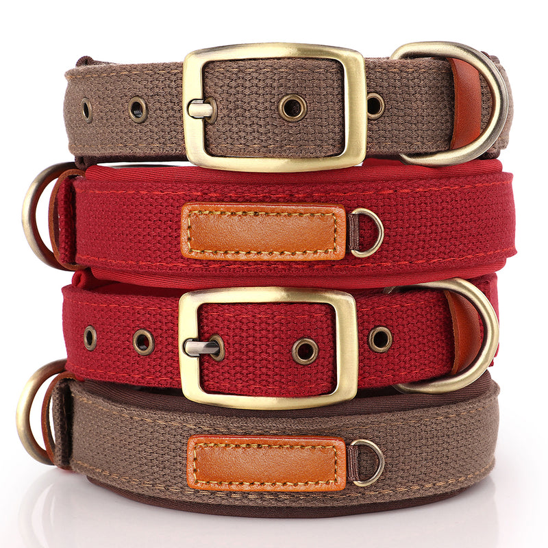 padded nylon dog collar, view 5 - MRSLM