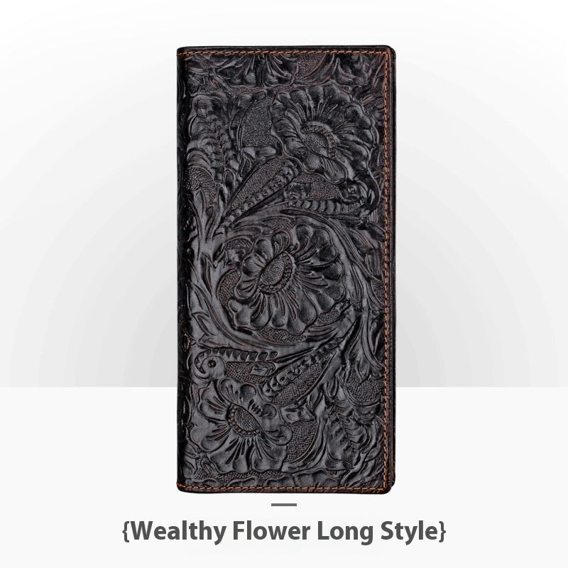 embossed leather wallet, view 23 - MRSLM