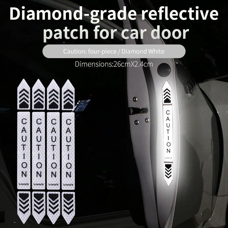 vehicle door reflective stickers, view 2 - MRSLM