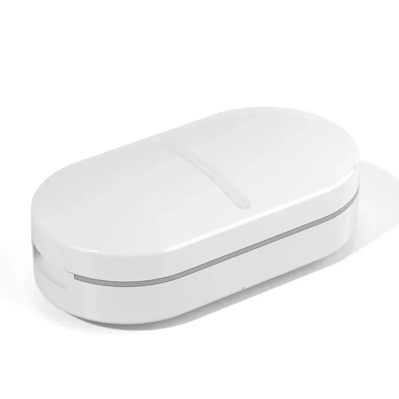 portable 2-in-1 pill cutter and storage box, view 2 - MRSLM