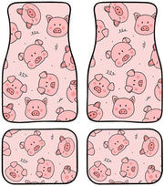 pink pig waterproof car floor mats, view 2 - MRSLM