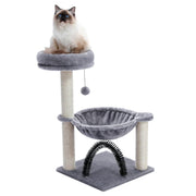 compact cat tree tower with hammock - MRSLM