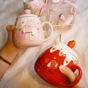 ceramic coffee mug with lid and spoon, view 7 - MRSLM