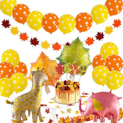 Thanksgiving maple leaf balloon set, view 2 - MRSLM