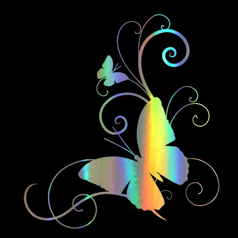 3d butterfly vinyl car sticker, view 6 - MRSLM