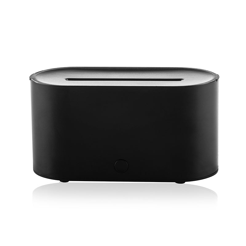 wood grain flame humidifier USB essential oil diffuser, view 6 - MRSLM
