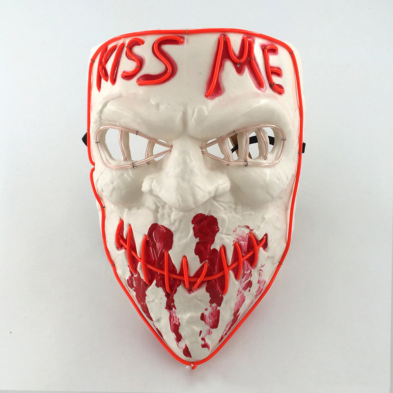 glowing Halloween party mask, view 5 - MRSLM