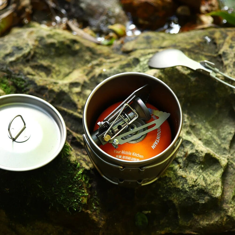 titanium ultralight mini gas stove, view 5 - MRSLM