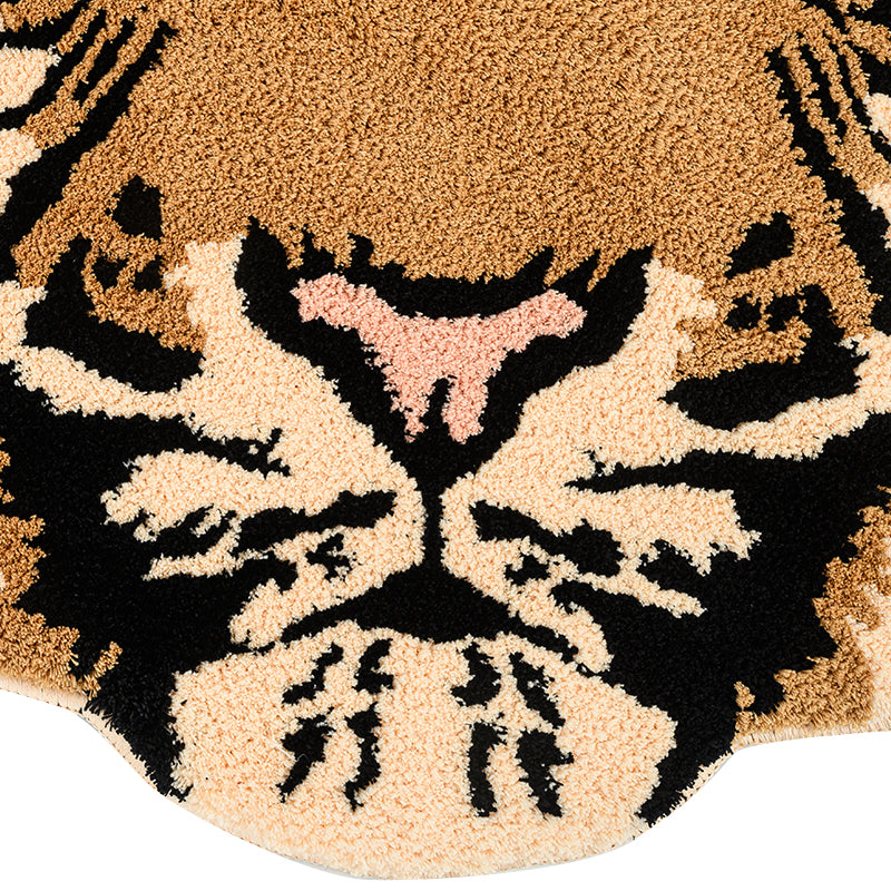tiger head tufted rug, view 7 - MRSLM