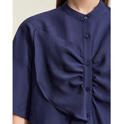asymmetrical collar blouse, view 11 - MRSLM