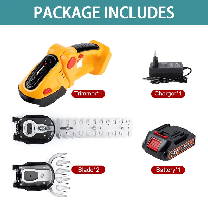 cordless electric hedge trimmer, view 3 - MRSLM