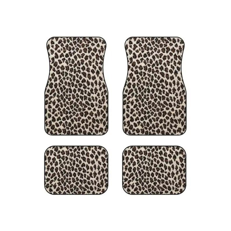 leopard print car floor mats, view 4 - MRSLM
