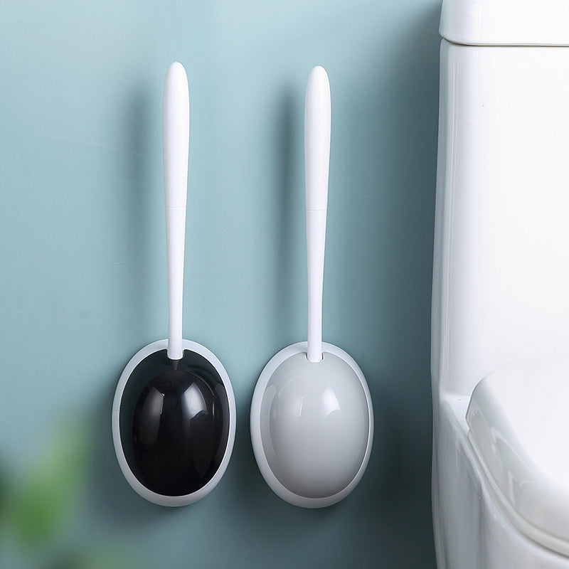 long handle toilet brush with holder, view 4 - MRSLM