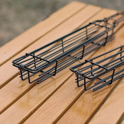 BBQ grill cage with wooden handle, view 6 - MRSLM