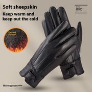 genuine leather fleece-lined gloves, view 6 - MRSLM