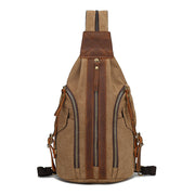 retro canvas chest shoulder bag, view 4 - MRSLM