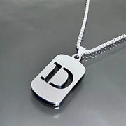 titanium steel letter necklace, view 5 - MRSLM