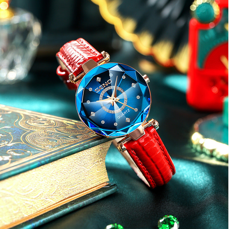 starry dial stainless steel women's watch - MRSLM