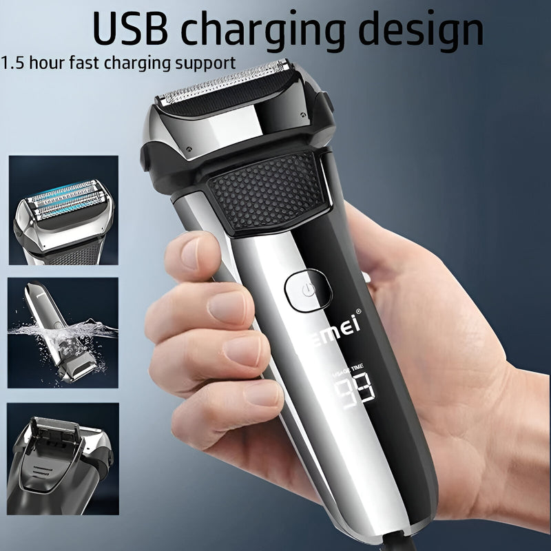 men's wet and dry electric shaver, view 6 - MRSLM