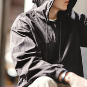 men's half-zip hooded jacket, view 8 - MRSLM