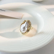 french vintage pearl ring, view 6 - MRSLM