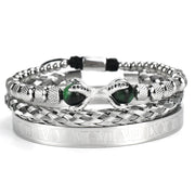 roman numeral bracelet set 3 pieces, view 4 - MRSLM