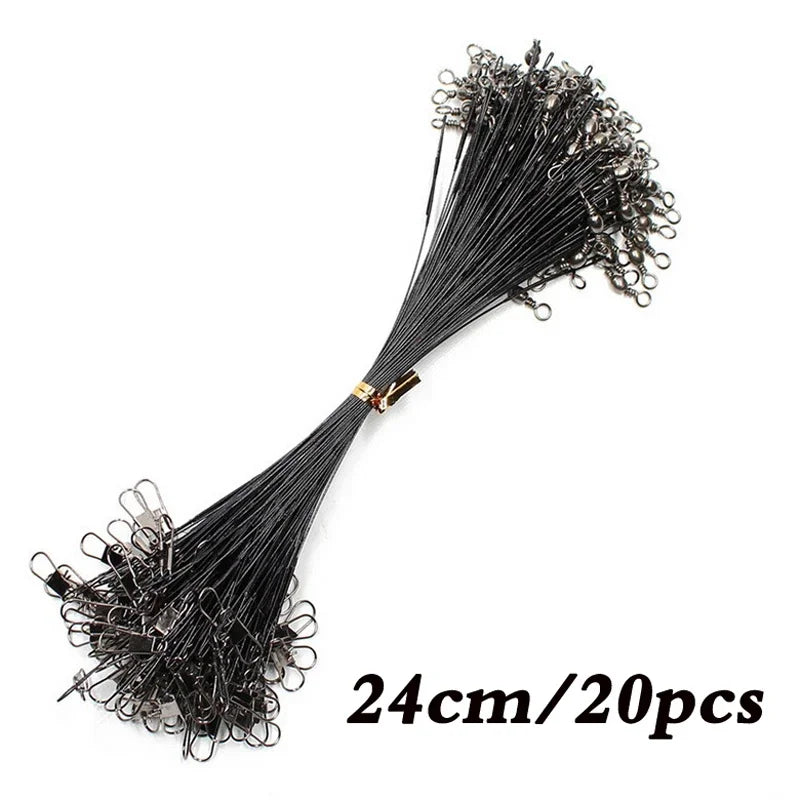 Anti-Bite Fishing Leader Steel Wire with Swivel