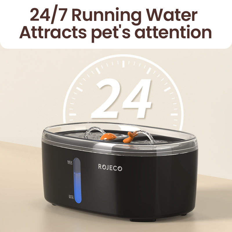 automatic pet water fountain with double bowl, view 5 - MRSLM